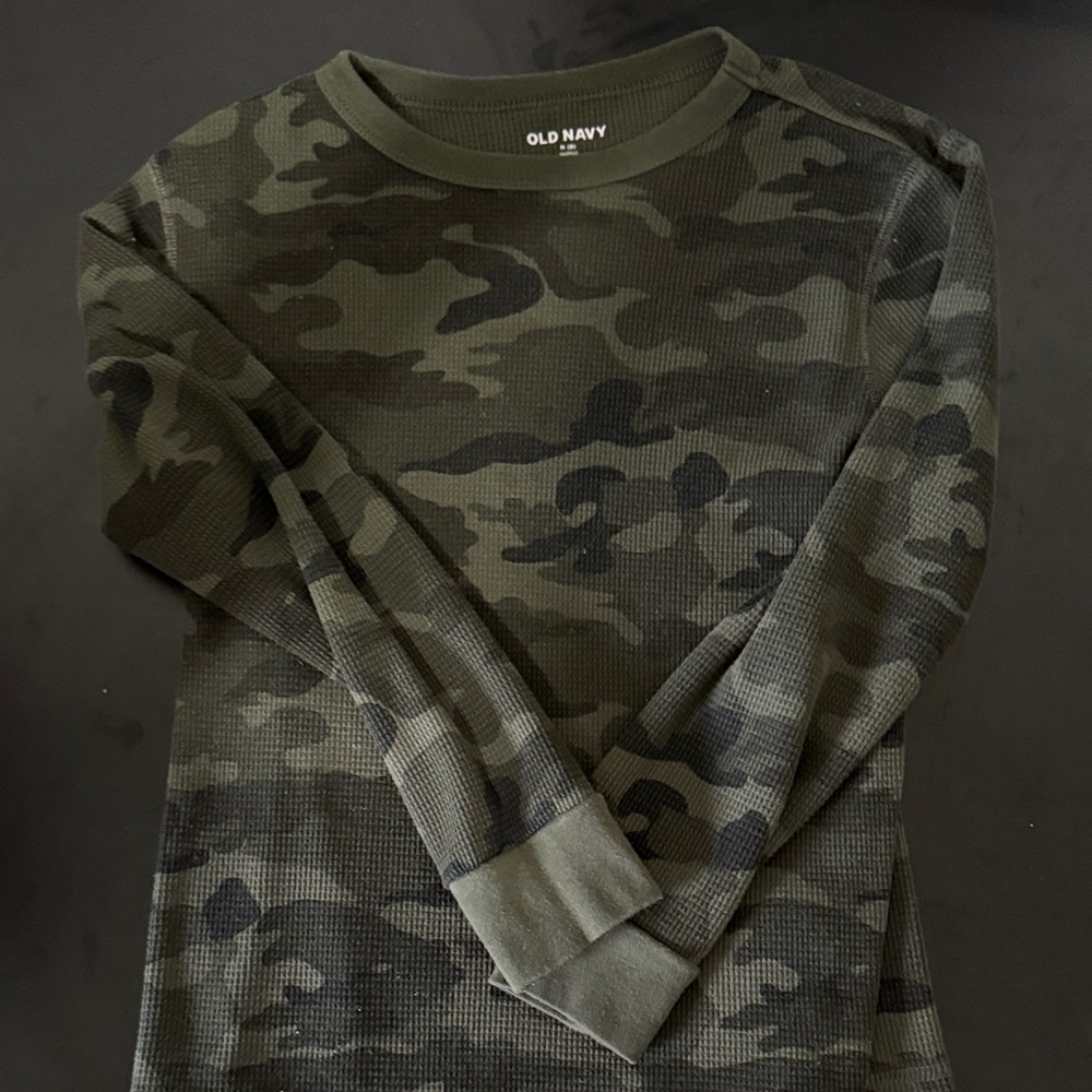 Old Navy Green Camouflage Crewneck